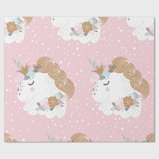 Einhorn-Geschenkpapier Cadeaupapier (Vlak)