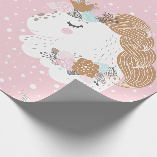 Einhorn-Geschenkpapier Cadeaupapier (Hoek)