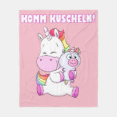 Einhorn Kuscheldecke Komm Kuscheln! Fleece Deken (Voorkant)