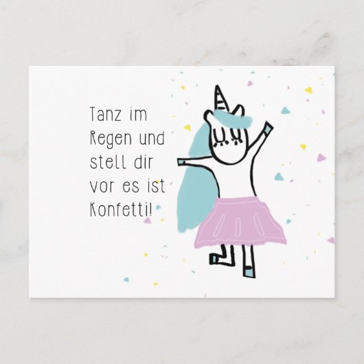 Einhorn - Postkarte Briefkaart (Voorkant)