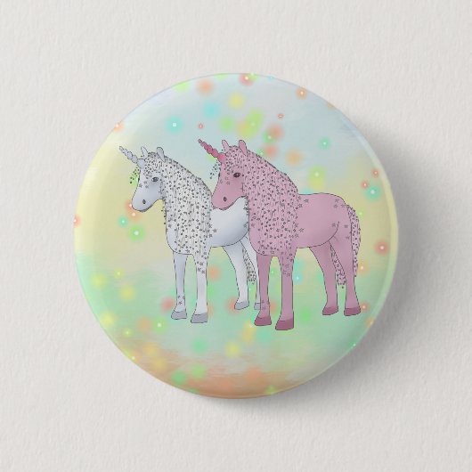 Einhörner Ronde Button 5,7 Cm (Voorkant)