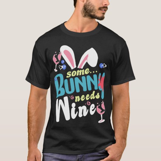 einige hasen brauchen wein t-shirt (Voorkant)