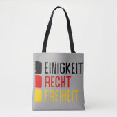 Einigkeit Recht Freiheit Bag, Duitse Motto Tote Bag (Voorkant)