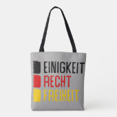 Einigkeit Recht Freiheit Bag, Duitse Motto Tote Bag (Achterkant)