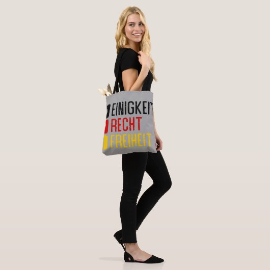 Einigkeit Recht Freiheit Bag, Duitse Motto Tote Bag (Op model)