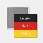 Einigkeit Recht Freiheit  Duits Magneet (Voorkant / Achterkant)