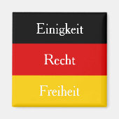 Einigkeit Recht Freiheit  Duits Magneet (Voorkant)