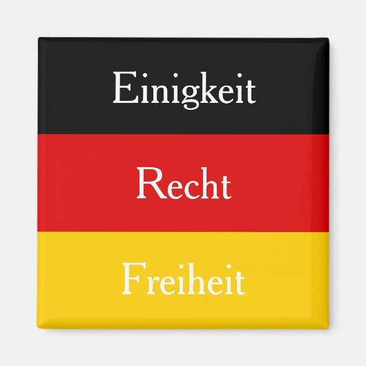 Einigkeit Recht Freiheit  Duits Magneet (Voorkant)