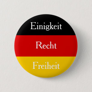 Einigkeit Recht Freiheit  Duits Ronde Button 5,7 Cm