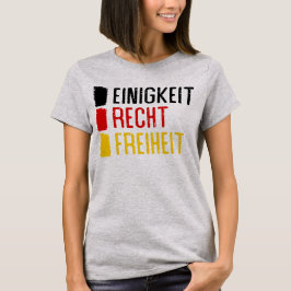 Einigkeit Recht Freiheit Duitsland Motto T-shirt
