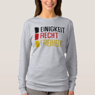 Einigkeit Recht Freiheit Duitsland Motto T-shirt