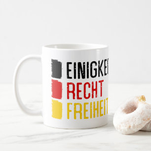 Einigkeit Recht Freiheit, Motto of Germany Koffiemok