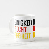 Einigkeit Recht Freiheit, Motto of Germany Koffiemok (Voorkant links)