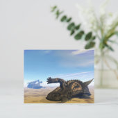 Einiosaurus dinosaurus dood briefkaart (Staand voorkant)
