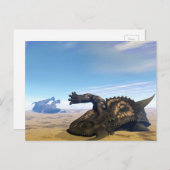 Einiosaurus dinosaurus dood briefkaart (Voorkant / Achterkant)