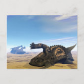 Einiosaurus dinosaurus dood briefkaart (Voorkant)