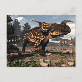 Einiosaurus dinosaurussen in de woestijn - 3D-rend Briefkaart