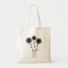 Einkaufstasche mit abstrakter Blumenzeichnung Tote Bag