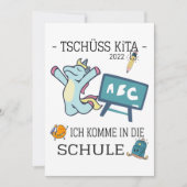 Einladung Einschulung Einhorn  Kaart (Voorkant)