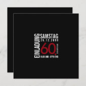 Einladung Geburtstag (Dunkelrot oder Wunschfarbe) Kaart (Voorkant / Achterkant)