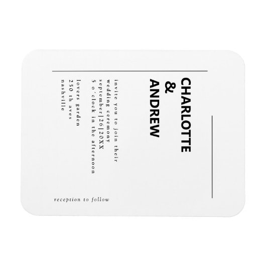 Einladung Hochzeung Magneet (Horizontaal)