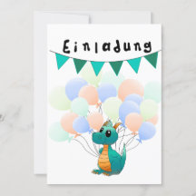 Einladung Kindergeburtstag Drache