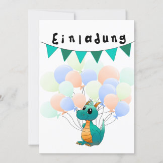 Einladung Kindergeburtstag Drache Kaart
