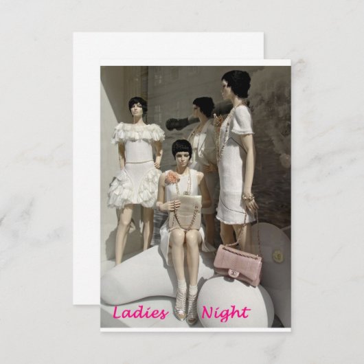 Einladung "Ladies Night" Kaart (Voorkant / Achterkant)