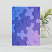 Einladung mit 3 D Effekt Puzzle Kaart (Staand voorkant)