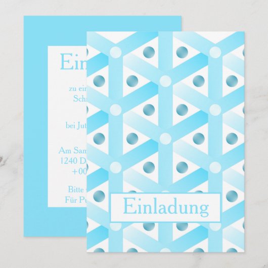 Einladung Winterparty Eis und Schnee Kaart (Voorkant / Achterkant)