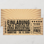 Einladung zum 40. Geburtstag (personalisierbar) Kaart (Voorkant / Achterkant)