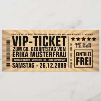 Einladung zum 60. Geburtstag (personalisierbar) Kaart