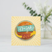 Einladung zum BBQ im 50er-Jahre-Style Kaart (Staand voorkant)