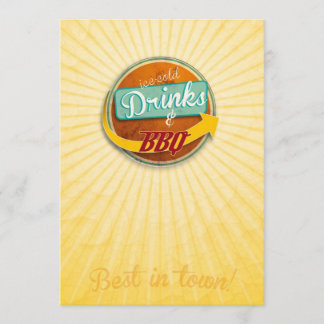 Einladung zum BBQ im 50er-Jahre-Style Kaart