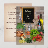 Einladung zum Essen (mit deinem Namen) Kaart (Voorkant / Achterkant)