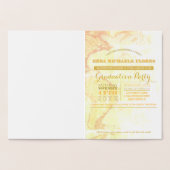 Einladung zur Abschlussfeier mit goldenem Folienst Folie Kaarten (Binnen)