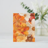Einladung zur Gartenparty Retro 1970er Stil Uitnodiging Briefkaart (Staand voorkant)