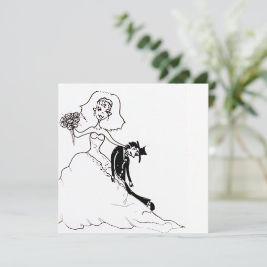 Einladung zur Hochzeit Kaart (Staand voorkant)