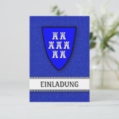 Einladungen Siebenbürgen Blau Kaart (Staand voorkant)