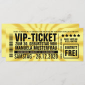 Einladungen zum 30. Geburtstag (“VIP”) Kaart (Voorkant / Achterkant)