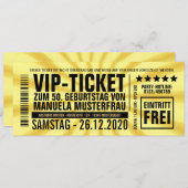 Einladungen zum 50. Geburtstag (“VIP”) Kaart (Voorkant / Achterkant)