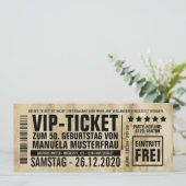 Einladungen zum Geburtstag (“VIP”) Kaart (Staand voorkant)