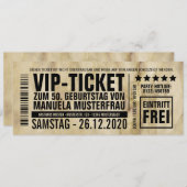 Einladungen zum Geburtstag (“VIP”) Kaart (Voorkant / Achterkant)