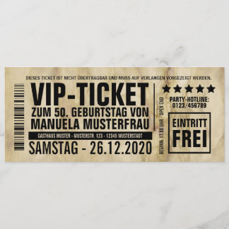 Einladungen zum Geburtstag (“VIP”) Kaart