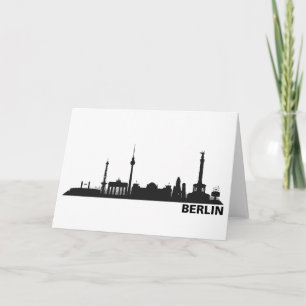 Einladungskarte mit Berlin Skyline. Kaart