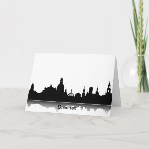 Einladungskarte mit Dresden Skyline. Kaart