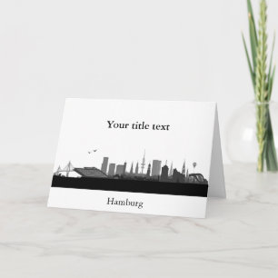 Einladungskarte mit Hamburg Skyline. Kaart