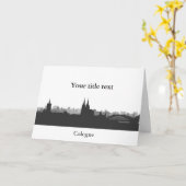 Einladungskarte mit Köln Skyline Kaart (Gele Bloem)