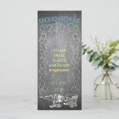 Einladungskarte zur Einschulung im Tafelstil (Staand voorkant)