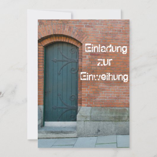Einladungskarte zur Einweihung Kaart (Voorkant)
